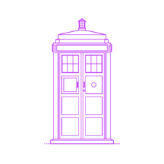 Pop Culture Doctor Who Tardis Tracing Svg Vector, Free Vectors File